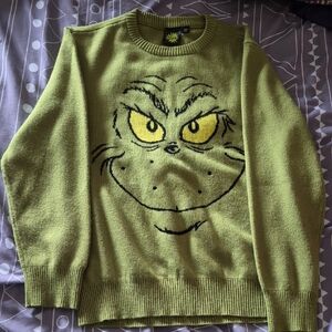 Playful Green Character Sweater for Kids